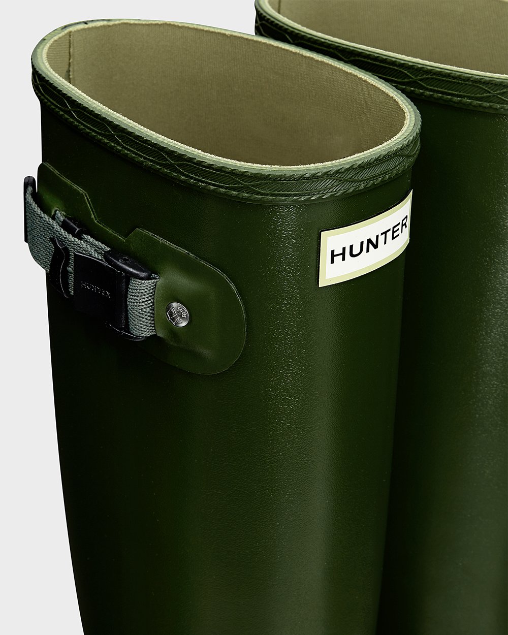 Bottes Hautes de Pluie Hunter Norris Field Femme Vert WEZOSHB-21